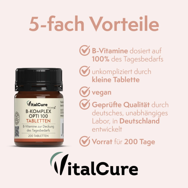 VitalCure Vitamin B-Komplex Opti 100 Tabletten